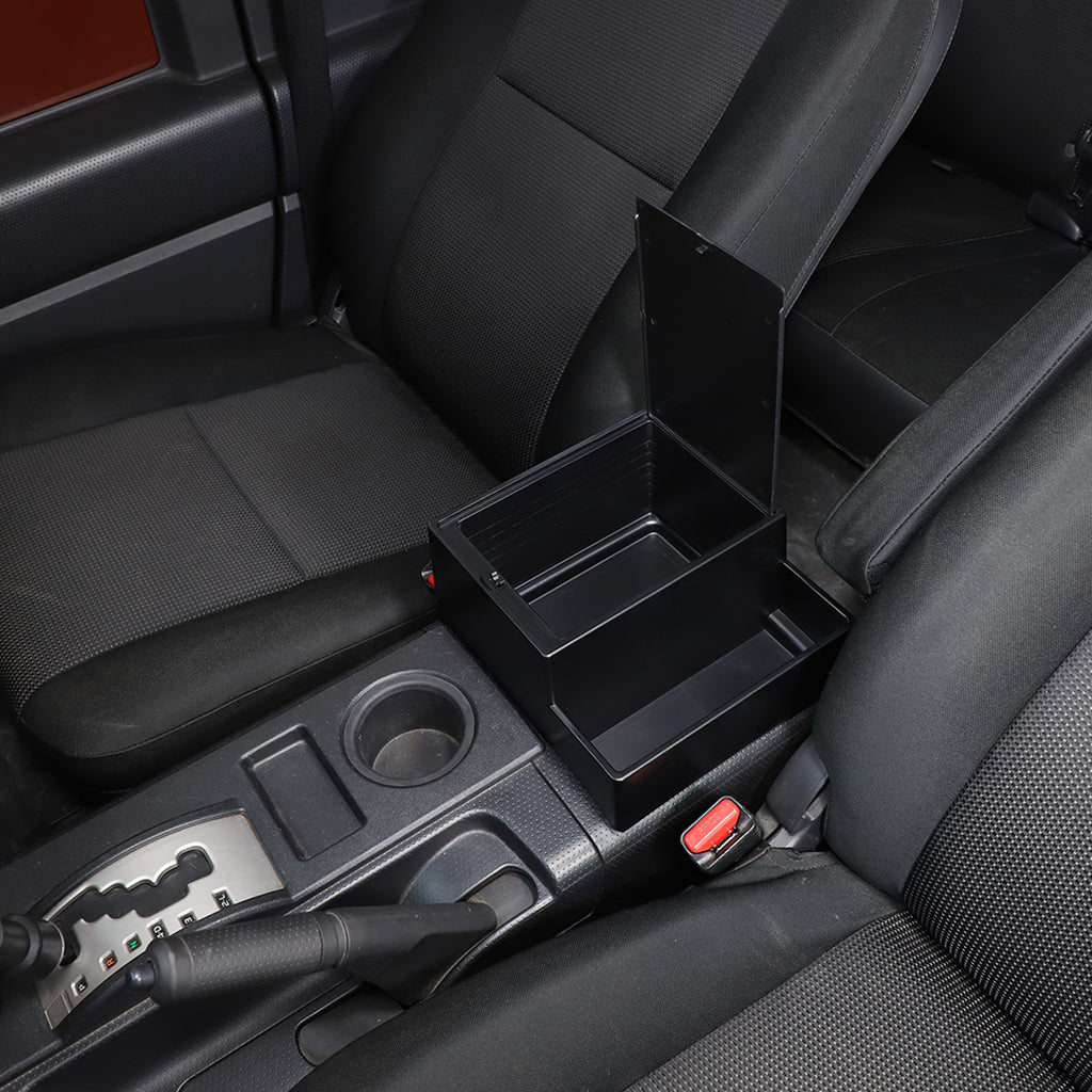 Car Armrest Storage Box with Lid Cover Compatible with Toyota FJ Cruiser 2007-2021, Interior Armrest Insert Container Accessories