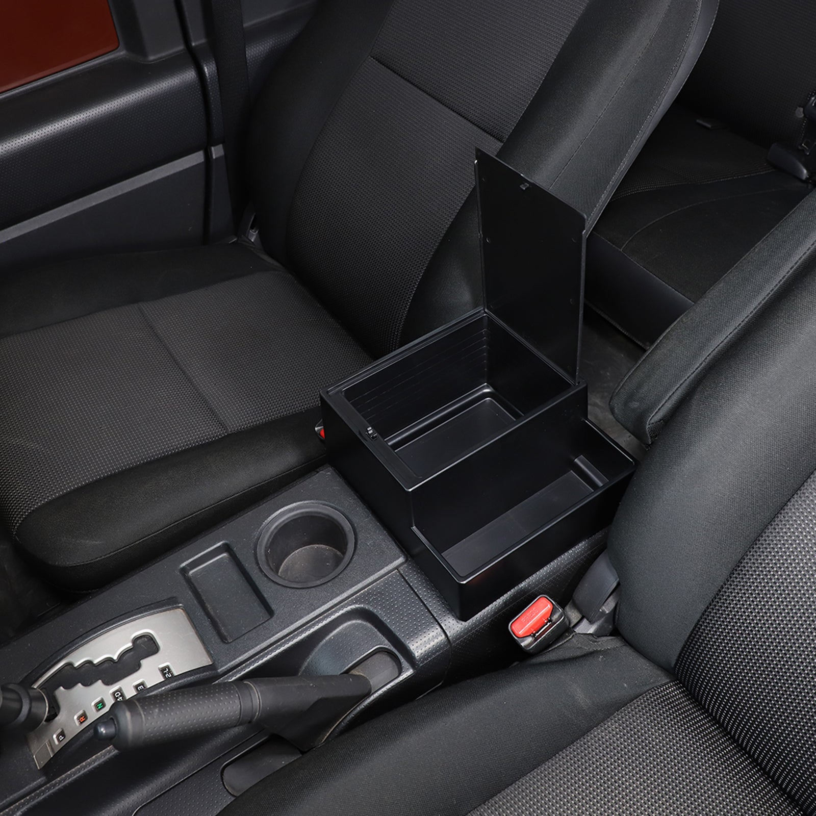 Car Armrest Storage Box with Lid Cover Compatible with Toyota FJ Cruiser 2007-2021, Interior Armrest Insert Container Accessories