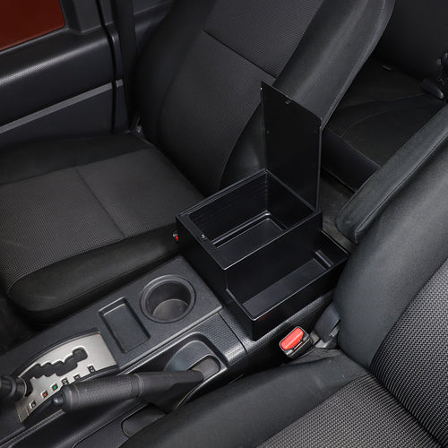 Car Armrest Storage Box with Lid Cover Compatible with Toyota FJ Cruiser 2007-2021, Interior Armrest Insert Container Accessories