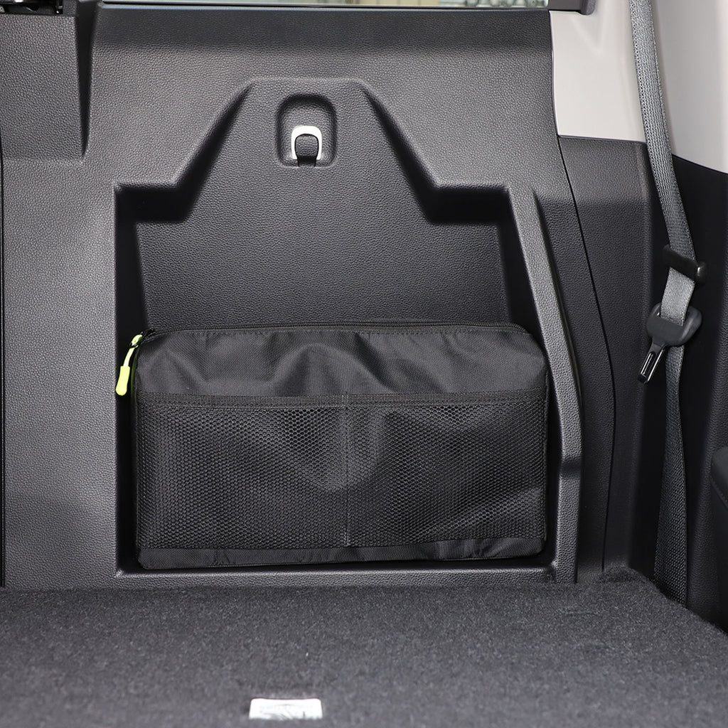Rear Row Seat Concealed Storage Bag Compatible with Toyota Tundra 2022-2025 Pickup Truck, Back Seat Luggage Storage Bag Organizer Seatback Bag with Tape Oxford Cloth Space Saving Accessories