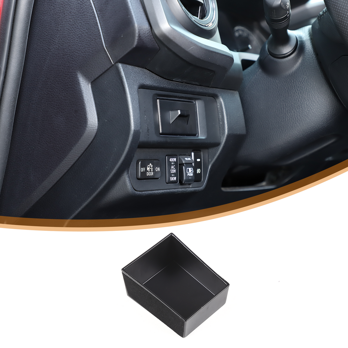 Car Center Console Storage Box Compatible with Toyota Tacoma 2016-2023, Drivers Side Cubby Drawer Organizer Tray
