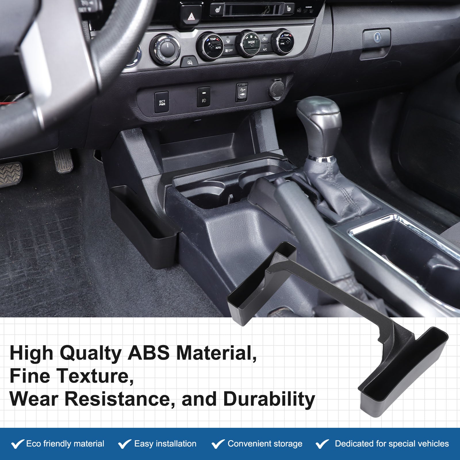 Center Console Gear Shift Storage Box Compatible with Toyota Tacoma 2016-2023 Gear Shift Organizer Tray Accessories, Not Fit Manual Transmission