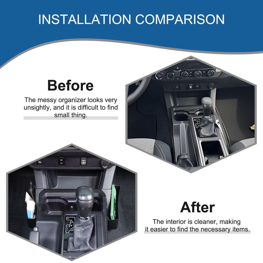 Center Console Gear Shift Storage Box Compatible with Toyota Tacoma 2016-2023 Gear Shift Organizer Tray Accessories, Not Fit Manual Transmission