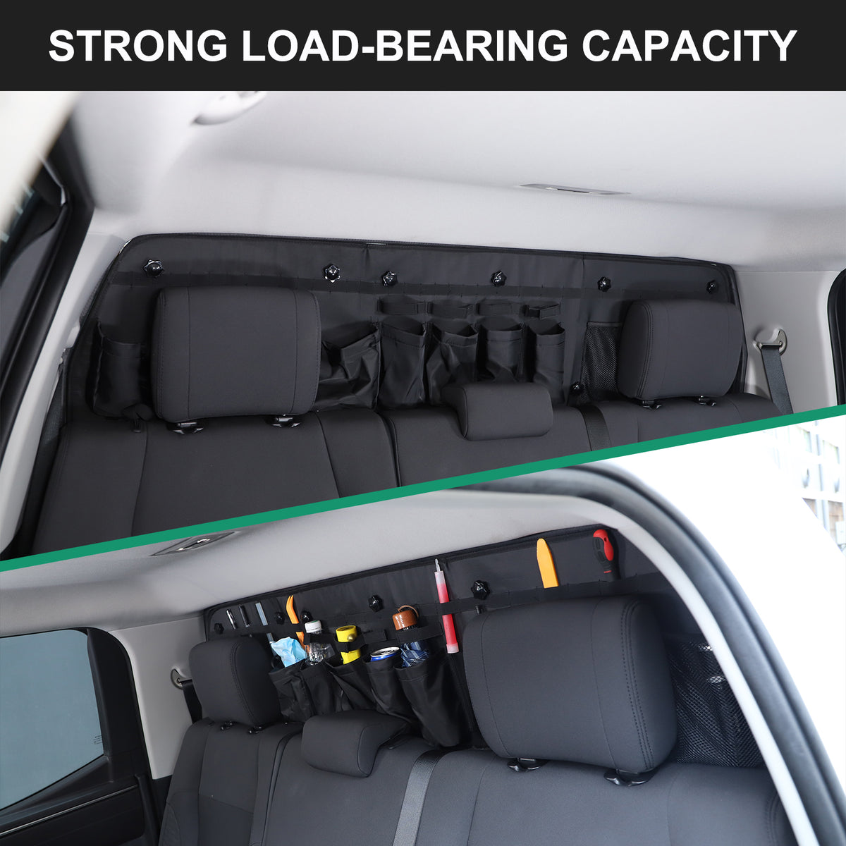 Trunk Organizer Storage Bag Compatible with Toyota Tundra 2022-2026, Rear Tailgate Window Hanging Luggage Storage Bag