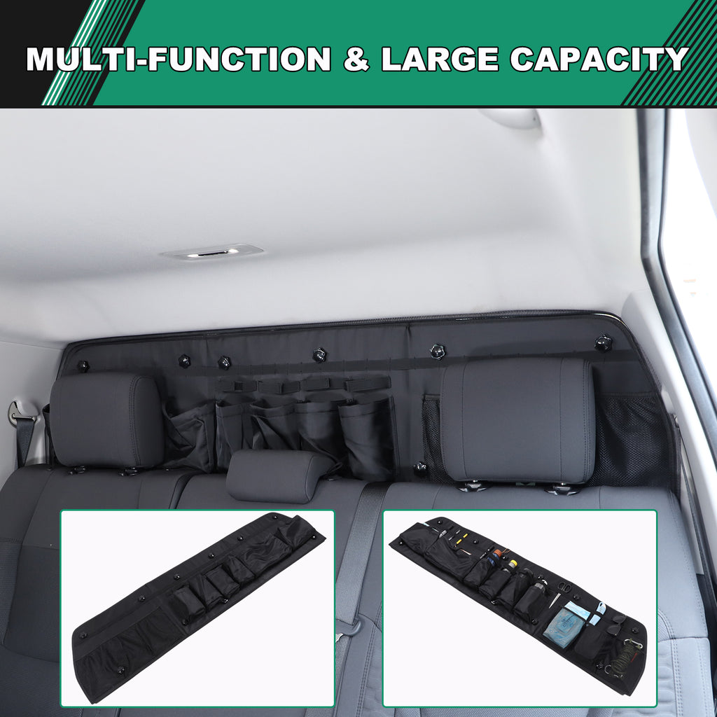 Trunk Organizer Storage Bag Compatible with Toyota Tundra 2022-2026, Rear Tailgate Window Hanging Luggage Storage Bag