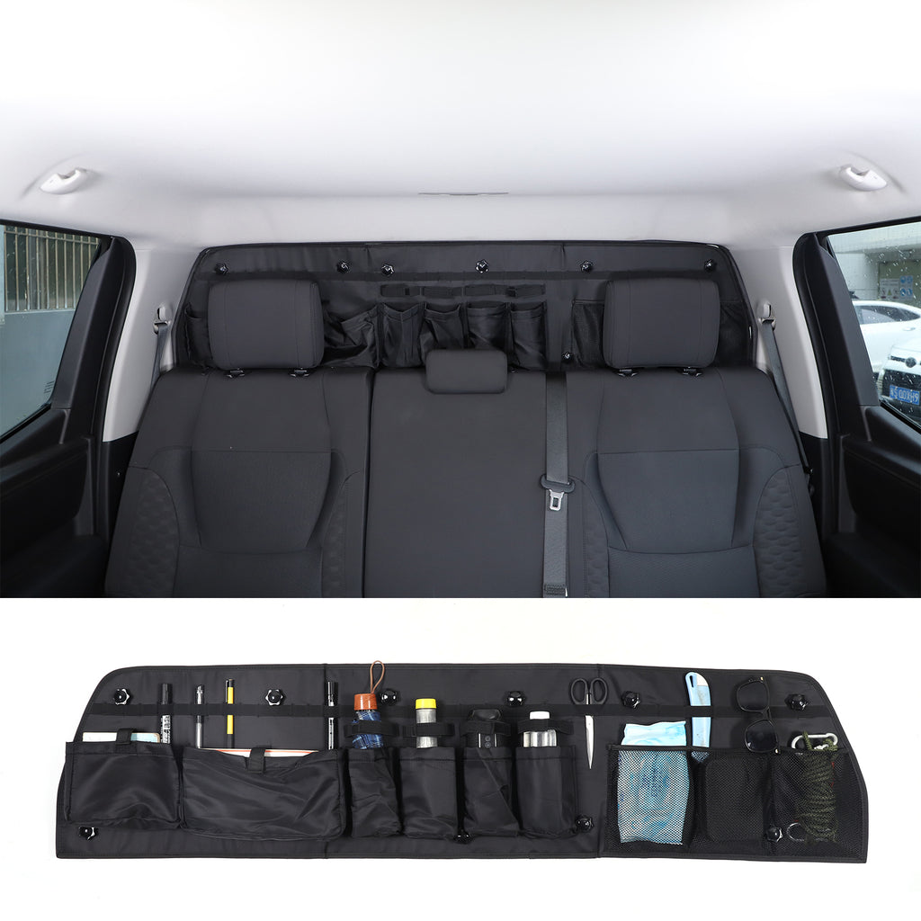 Trunk Organizer Storage Bag Compatible with Toyota Tundra 2022-2026, Rear Tailgate Window Hanging Luggage Storage Bag