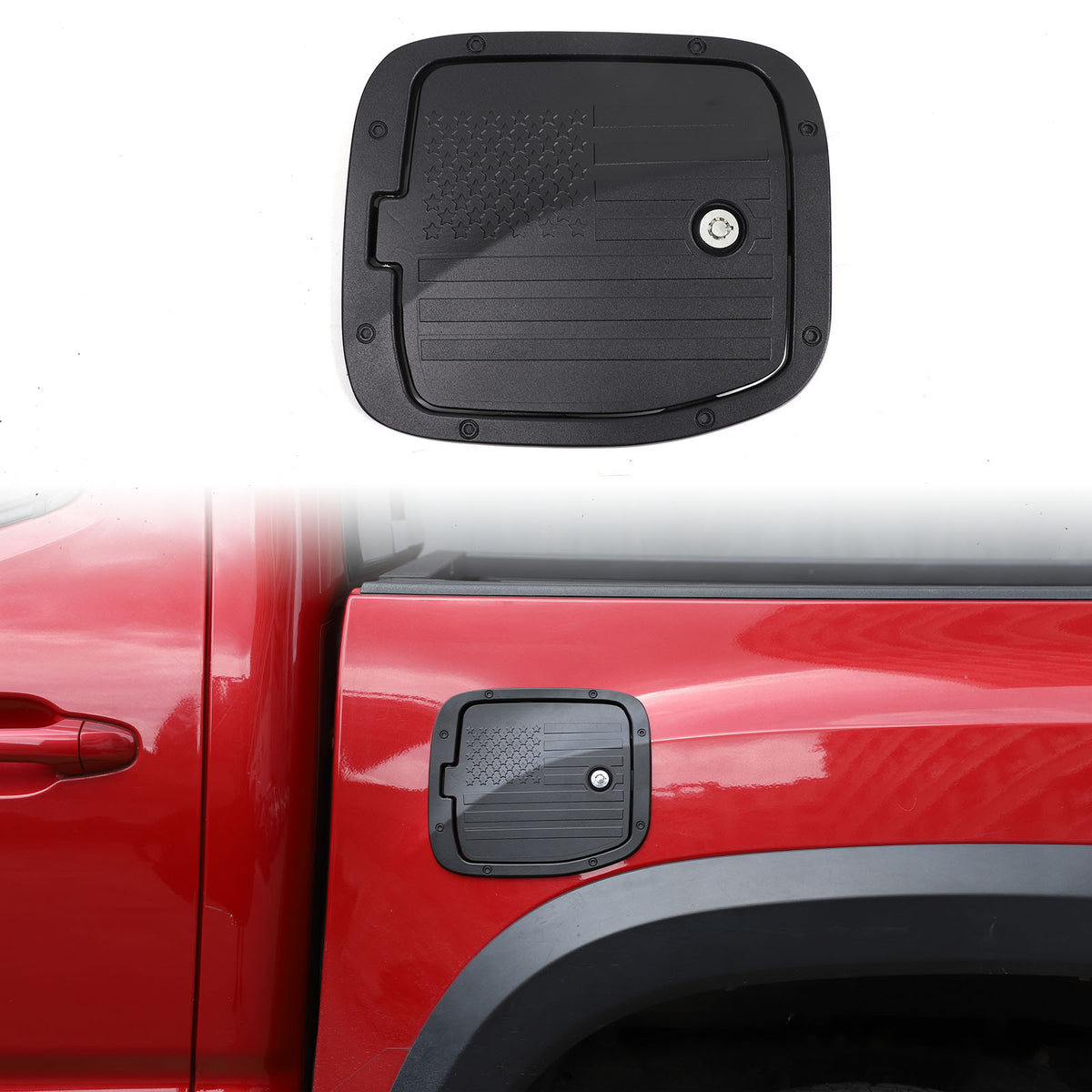 Fuel Filler Door Locking Gas Tank Cap Cover Compatible with Toyota Tacoma 2016-2023