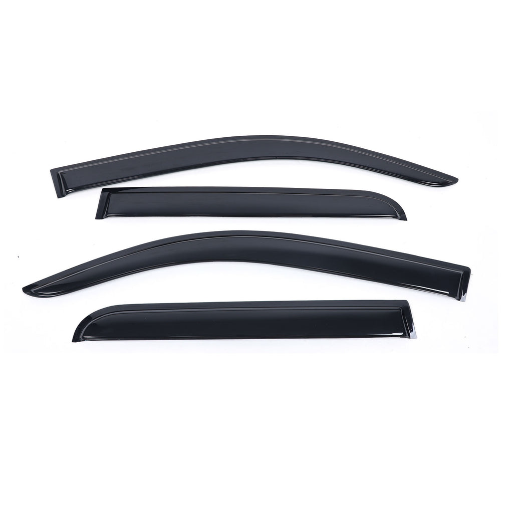4pcs Original Window Visors Compatible with  Toyota Tacuma 2024+ Extra Durable Tape-on, UV Protection Rain Guard, Dark Smoke, In-Channel Style, Original Vent Wind Deflector