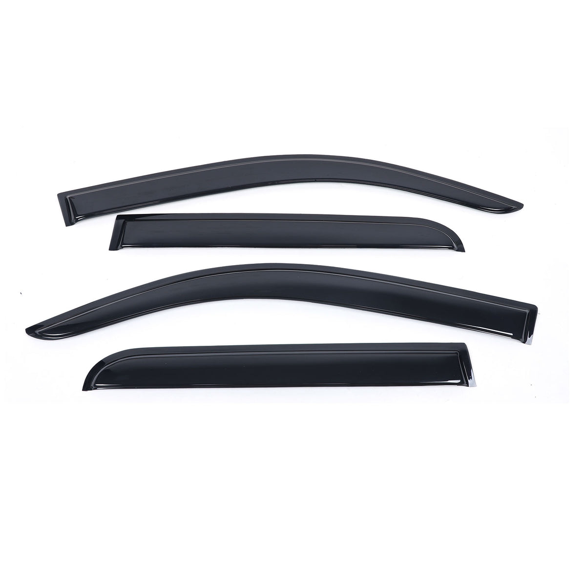 4pcs Original Window Visors Compatible with  Toyota Tacuma 2024+ Extra Durable Tape-on, UV Protection Rain Guard, Dark Smoke, In-Channel Style, Original Vent Wind Deflector