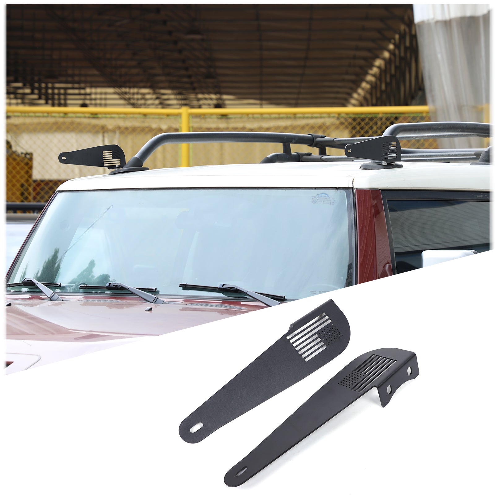 Car Roof LED Light Bar Mounting Brackets Compatible with Toyota FJ Cruiser 2007-2021