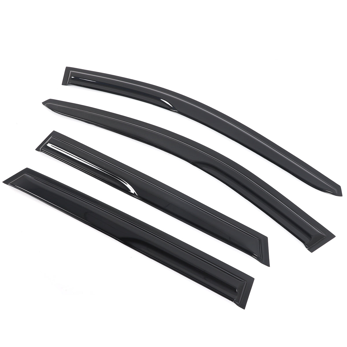 4pcs Original Window Visors Compatible with 2008–2009 Pontiac G8/Horton VE Extra Durable Tape-on, UV Protection Rain Guard, Dark Smoke, In-Channel Style, Original Vent Wind Deflector