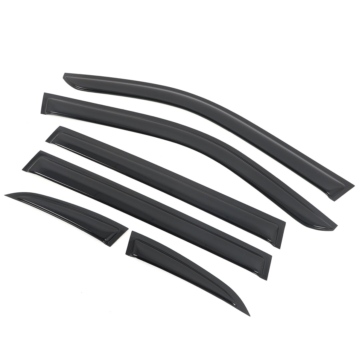 4pcs Original Window Visors Compatible with 25+ Subaru Forester Extra Durable Tape-on, UV Protection Rain Guard, Dark Smoke, In-Channel Style, Original Vent Wind Deflector