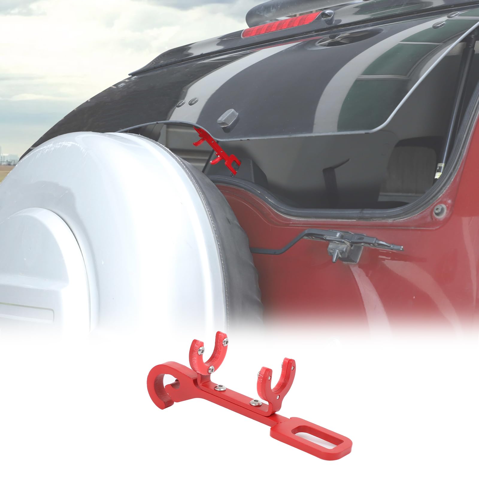 Tailgate Window Gap Bracket Compatible with Toyota FJ Cruiser 2007-2021, Back Door Window Assist Support Mounting Holder Accessories