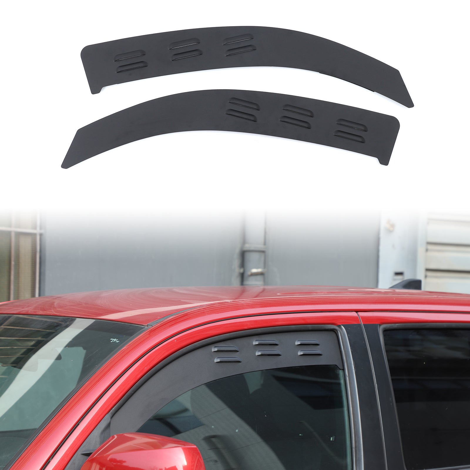 Car Window Louvers Exterior Accessories Compatible with Tacoma 2016-2022 Air Vent Scoop Shades Cover Window Vents Screens Cover
