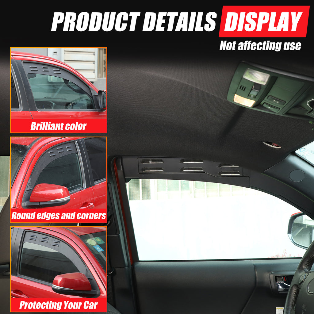 Car Window Louvers Exterior Accessories Compatible with Tacoma 2016-2022 Air Vent Scoop Shades Cover Window Vents Screens Cover