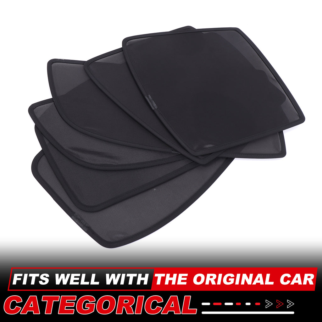 6PCS Full Sun Shades Side and Rear Window Shade Cover Compatible with Toyota Tacoma 2016-2022 Glare UV Protection Breathable Car Privacy Curtains Foldable Heat Insulation Film