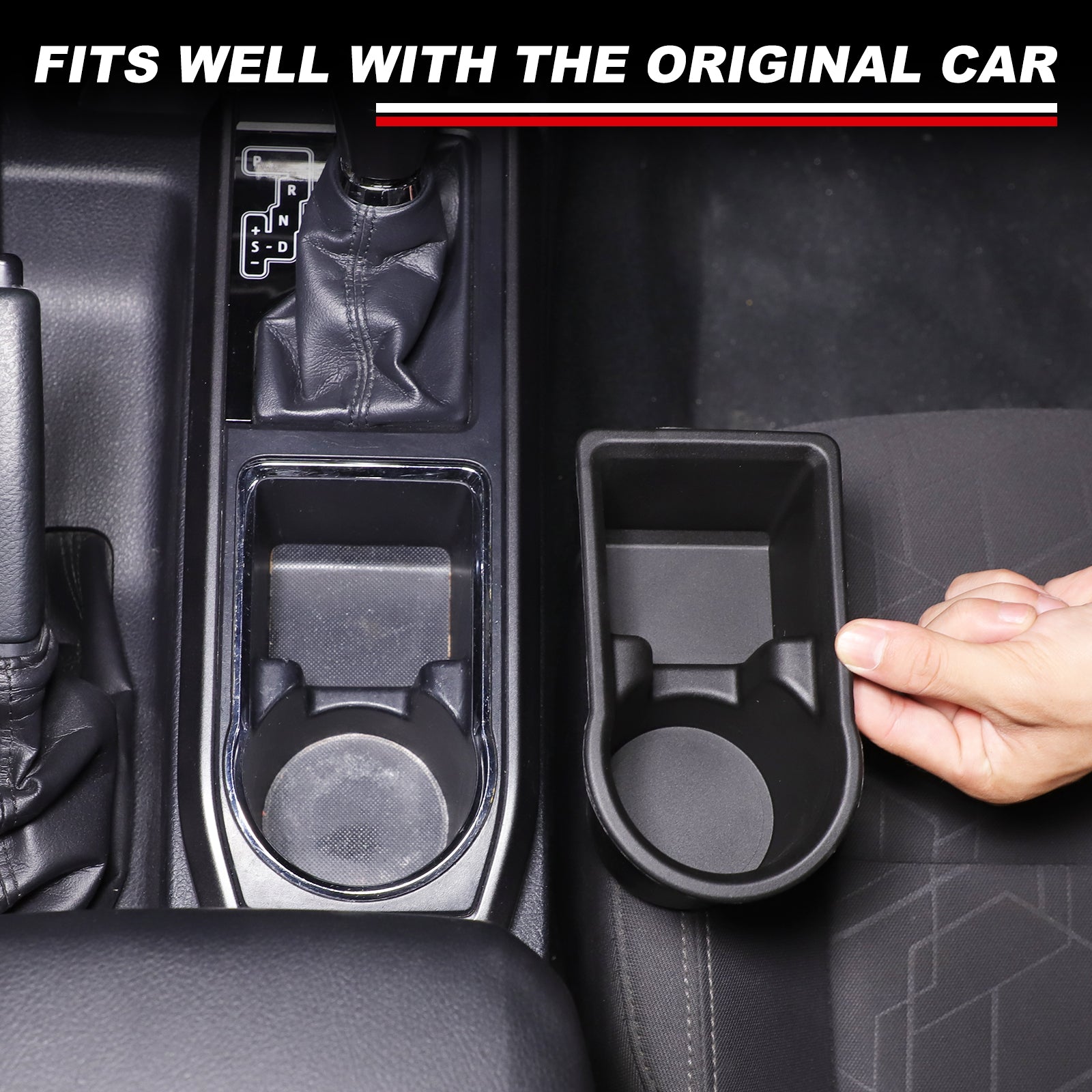 Cup Holder Inserts for Toyota Tacoma 2016-2022 Accessories, Non-Slip TPE Center Console Front Cup Holder Protector Organizer for Tacoma Interior Accessories