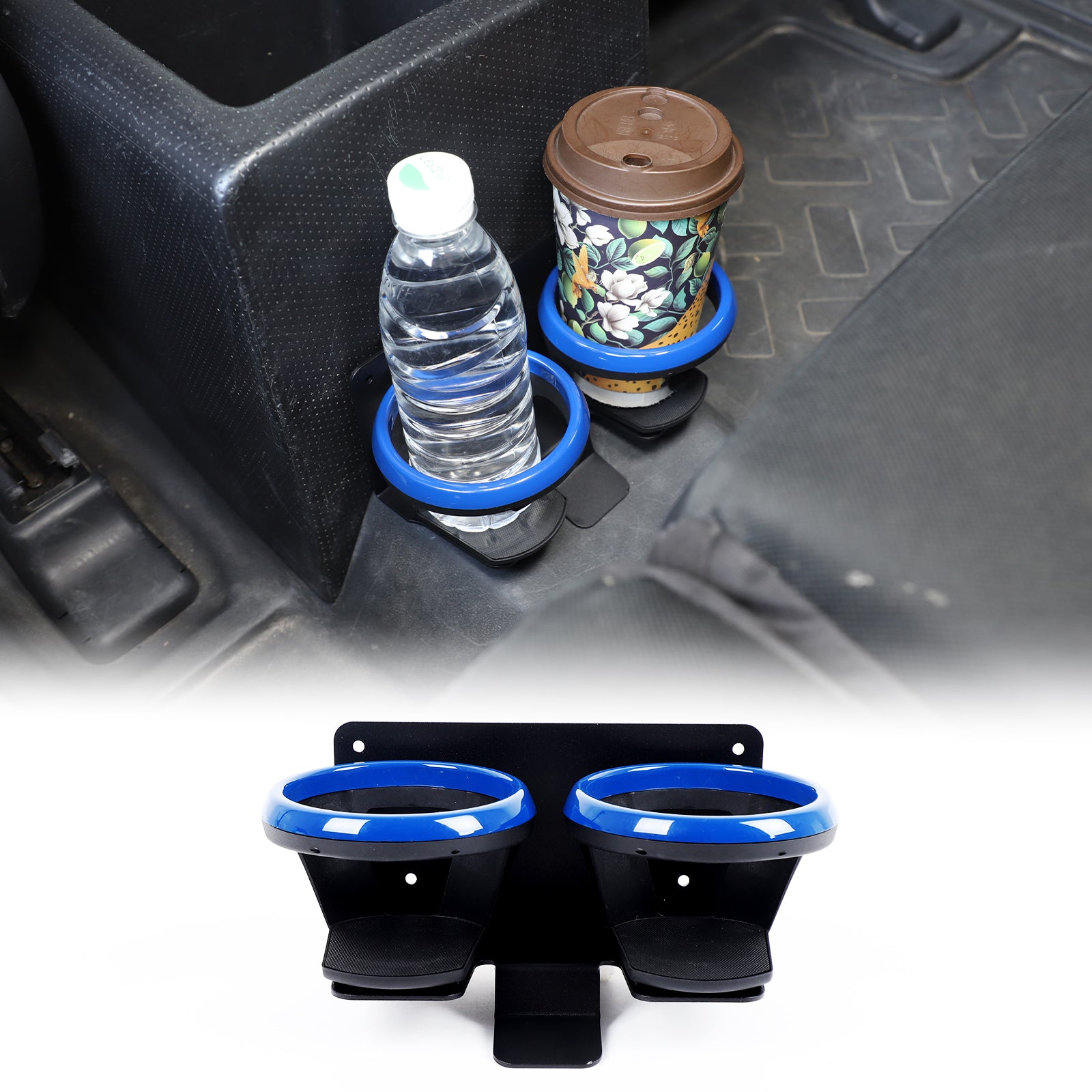 Rear Cup Holder Compatible with Toyota FJ Cruiser 2007-2021, Back Seat Cup Holder Organizer