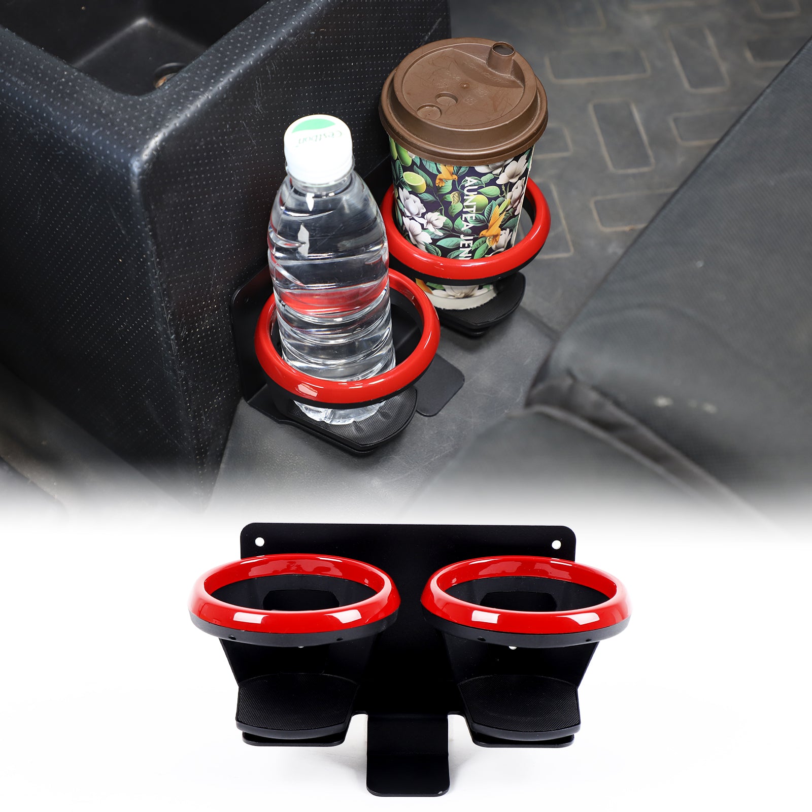 Rear Cup Holder Compatible with Toyota FJ Cruiser 2007-2021, Back Seat Cup Holder Organizer