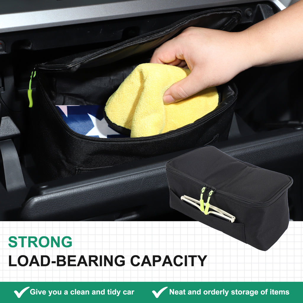 Car Glove Box Organizer Compatible with Toyota Tacoma 2024 2025 Accessories Passenger Glove Box Pockets Bag