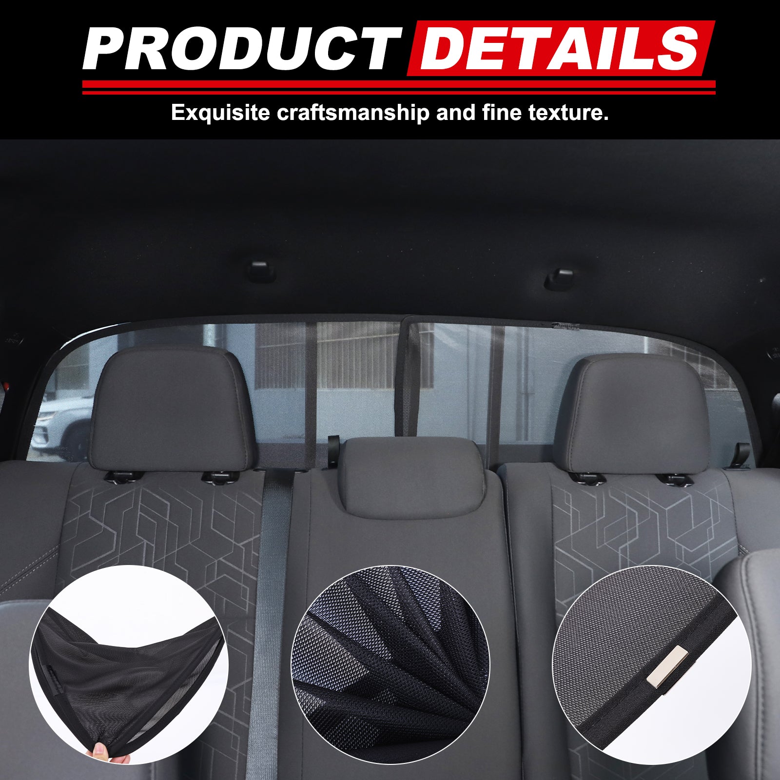Car Side Window Sun Shades for Toyota Tacoma 2016- 2022 Accessories Sun Shade Heat Insulation Light Blocking&UV Protection Privacy Essential Interior for Baby,Camping and Napping Curtains