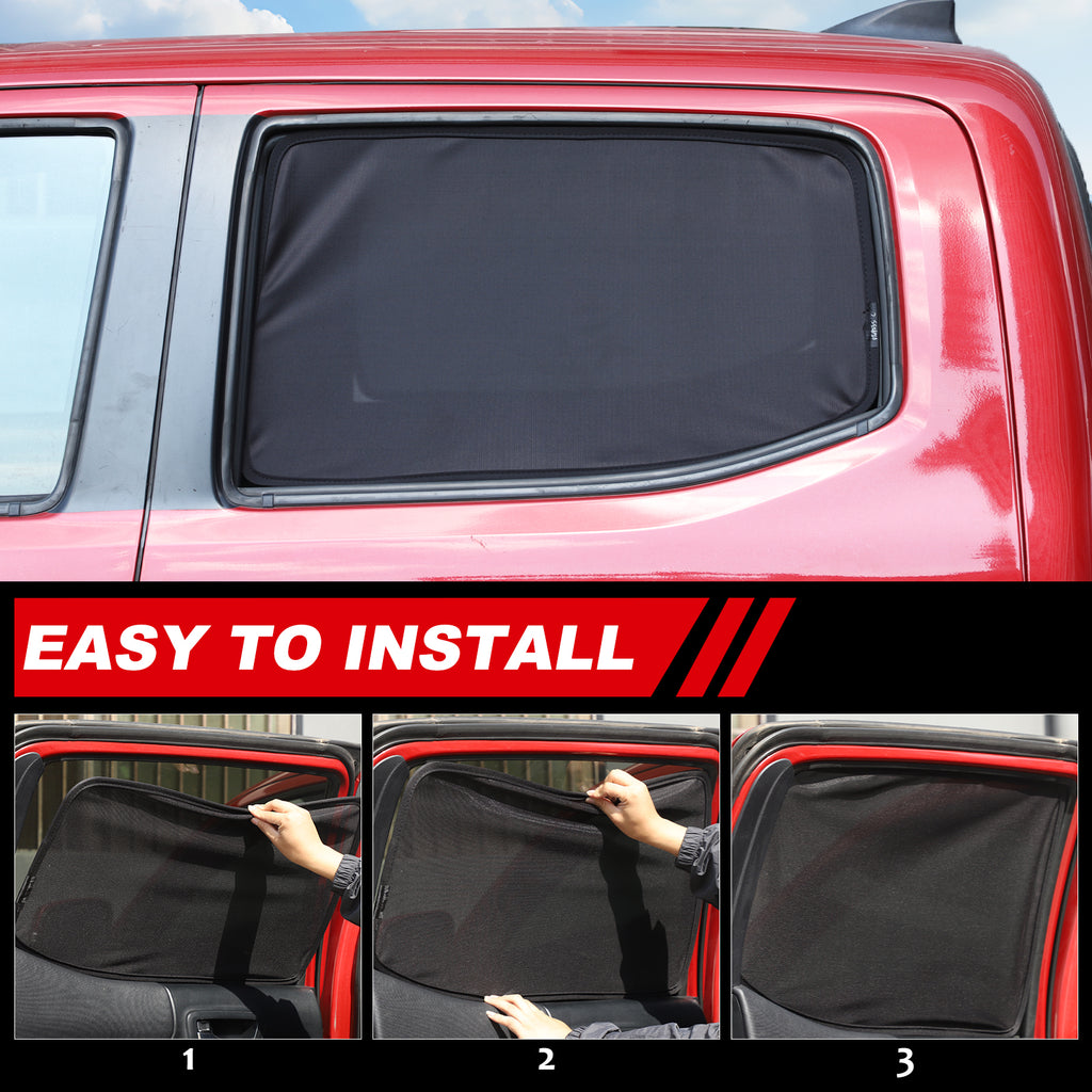 Car Side Window Sun Shades for Toyota Tacoma 2016- 2022 Accessories Sun Shade Heat Insulation Light Blocking&UV Protection Privacy Essential Interior for Baby,Camping and Napping Curtains