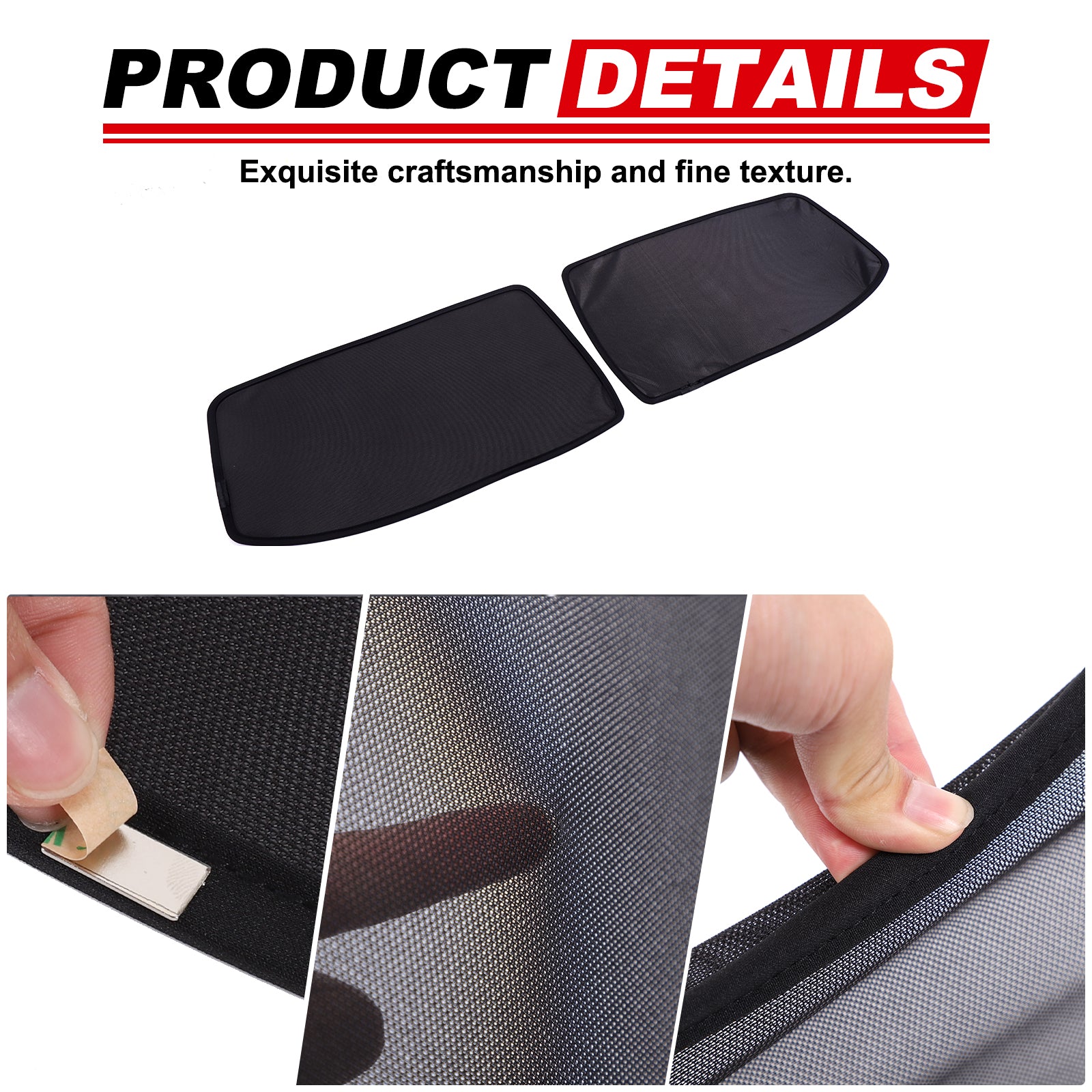 Car Side Window Sun Shades for Toyota Tacoma 2016- 2022 Accessories Sun Shade Heat Insulation Light Blocking&UV Protection Privacy Essential Interior for Baby,Camping and Napping Curtains