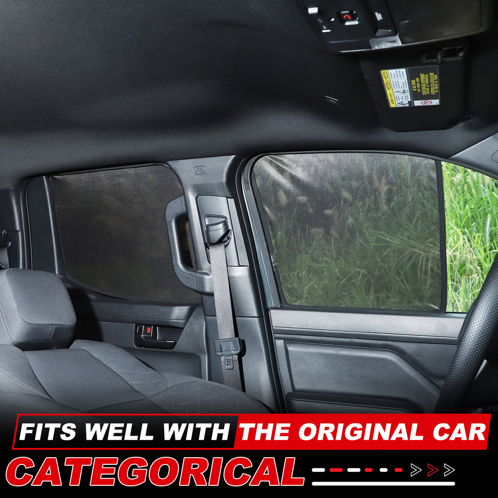 Car Window Shade Compatible with Toyota Tacoma 2024-2026, Front Rear Mesh Side Window Sun Shade Glare Shield and UV Rays Protection