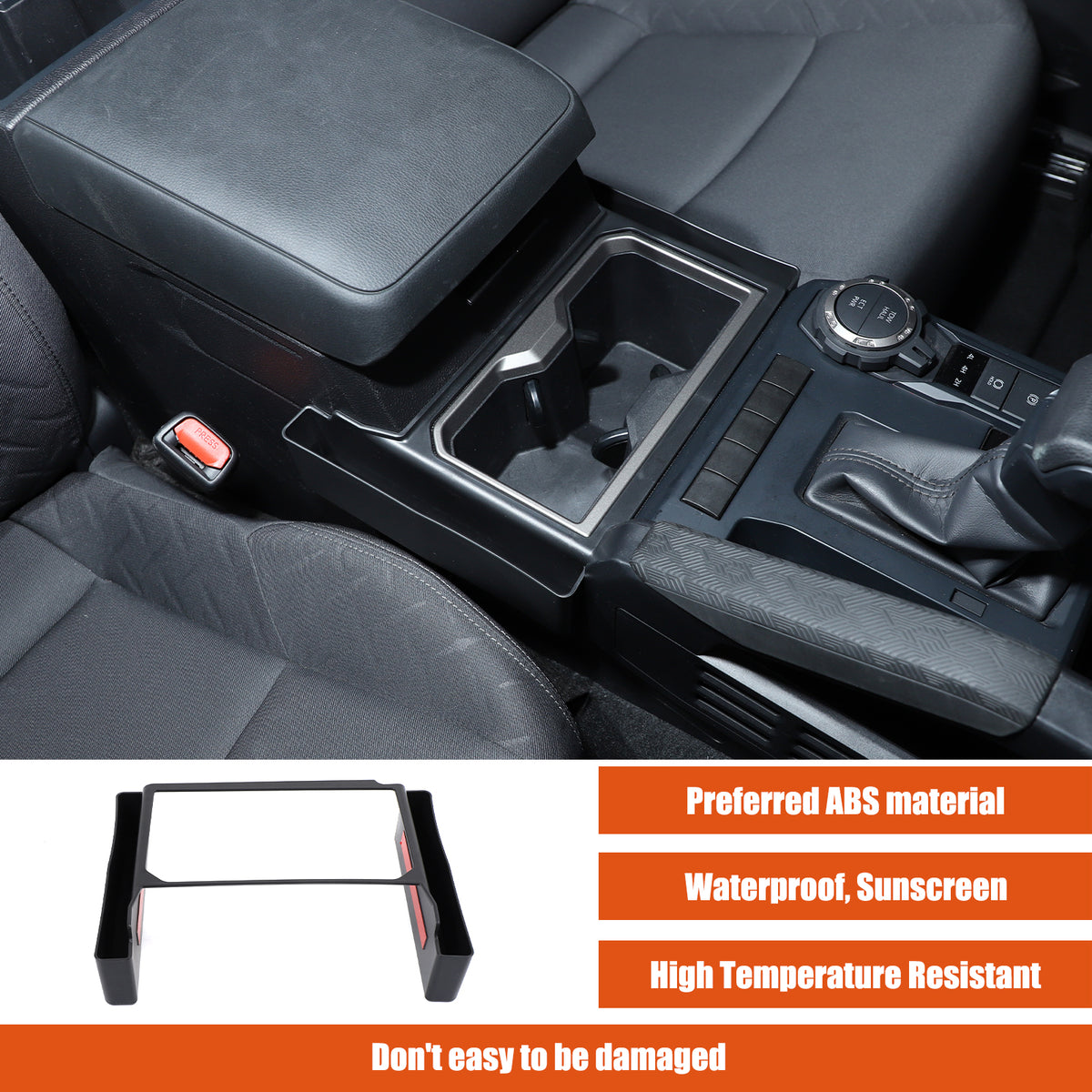 Center Console Hanging Box for 2024+ Toyota Tacoma/2025+ Center Console Organizer Accessories Console Left & Right Phone Pocket Gear Shift Side Organizer