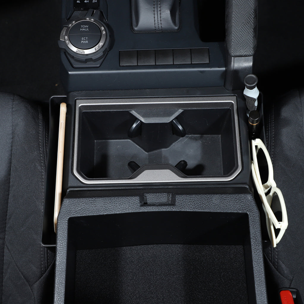 Center Console Hanging Box for 2024+ Toyota Tacoma/2025+ Center Console Organizer Accessories Console Left & Right Phone Pocket Gear Shift Side Organizer