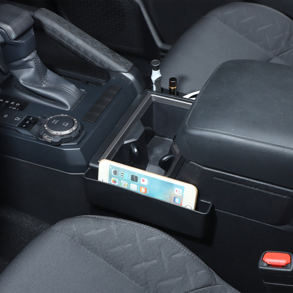 Center Console Hanging Box for 2024+ Toyota Tacoma/2025+ Center Console Organizer Accessories Console Left & Right Phone Pocket Gear Shift Side Organizer
