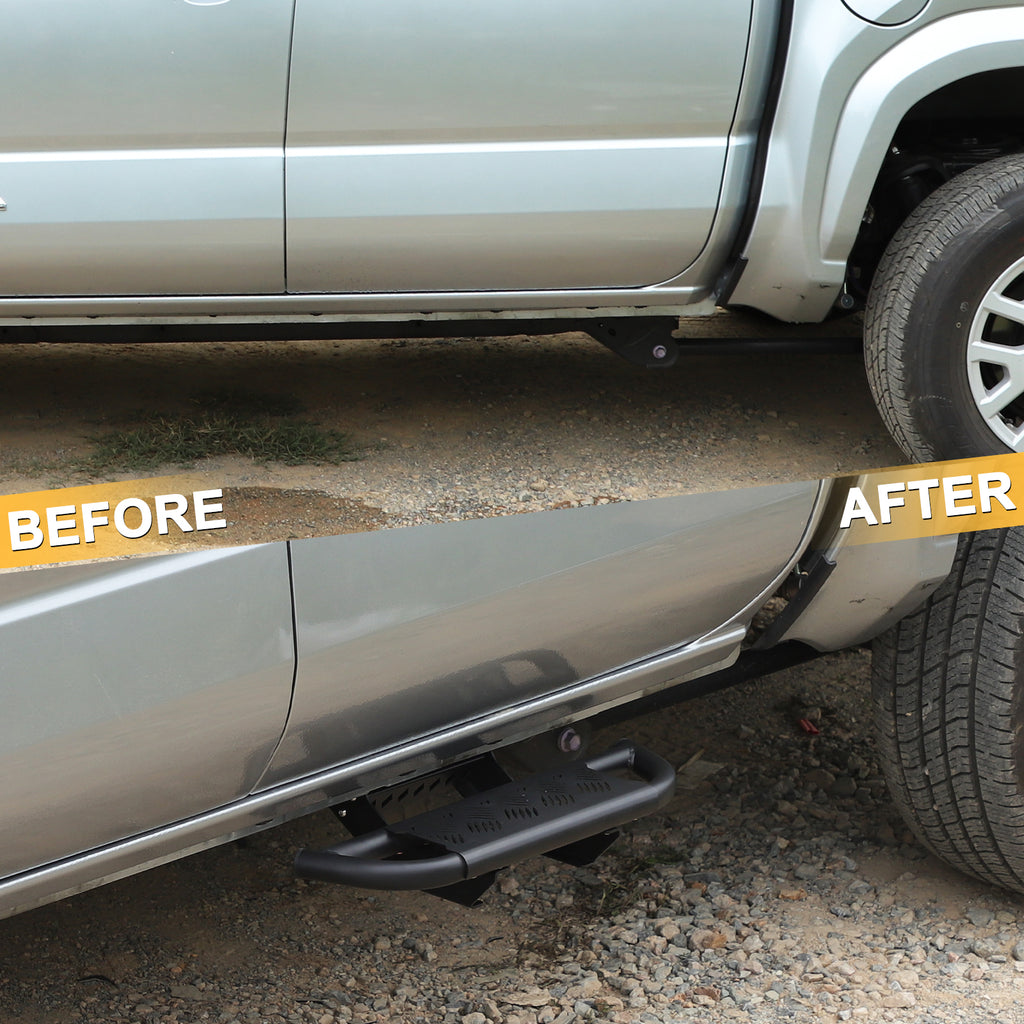 Door Side Steps Running Boards Compatible with Toyota Tacoma 2024 2025 2026, Door Side Step Rails Carbon Steel