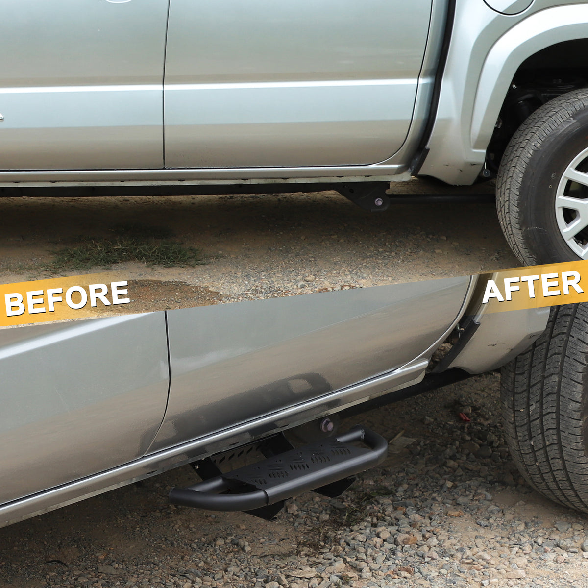 Door Side Steps Running Boards Compatible with Toyota Tacoma 2024 2025 2026, Door Side Step Rails Carbon Steel