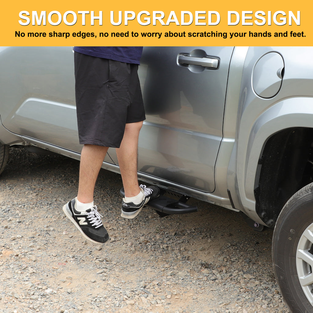 Door Side Steps Running Boards Compatible with Toyota Tacoma 2024 2025 2026, Door Side Step Rails Carbon Steel