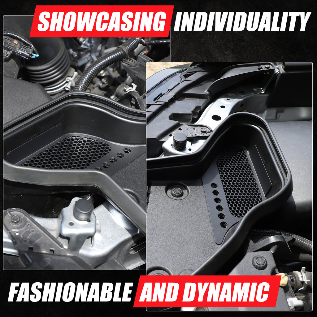 Car Hood Air Vent Cover Compatible with Toyota Tacoma 2024-2026, Hood Air Intake Anti-Blocking Mesh Cover Car Engine Accessories