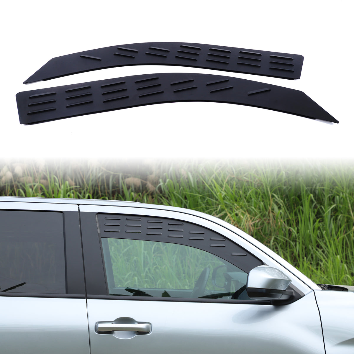 Car Window Air Vent Compatible with Toyota Tacoma 2024-2026, Front Rear Side Window Louvers Air Vent Cover