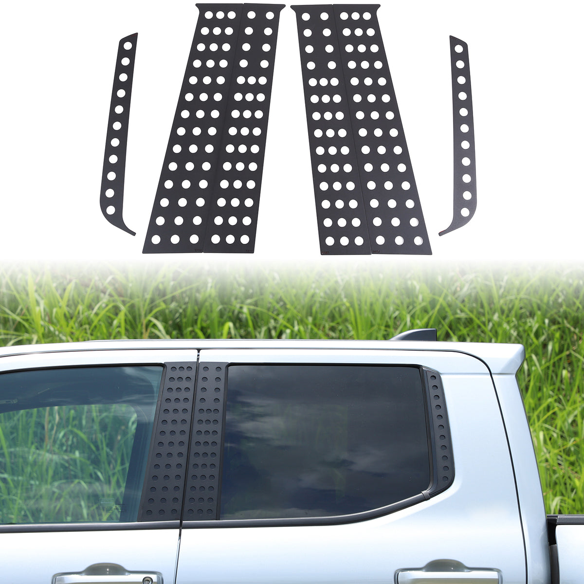 Car Door Window Pillar Posts Cover Trim Compatible with Toyota Tacoma 2024 2025 2026