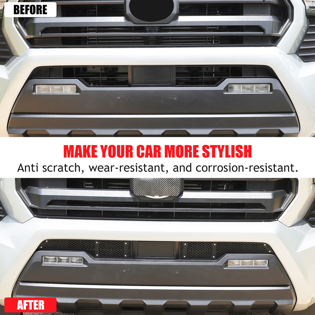 Front Grill Vent Mesh Cover Compatible with Toyota Tacoma 2024 2025 2026, Stainless Steel Car Exterior Protection Accessories