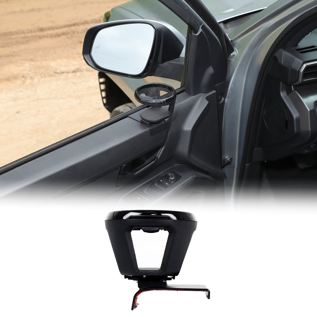 Car Cup Holder Compatible with Toyota Tacoma 2024-2026, Driver & Passenger Side Door Panel Cupholder Expander Organizer