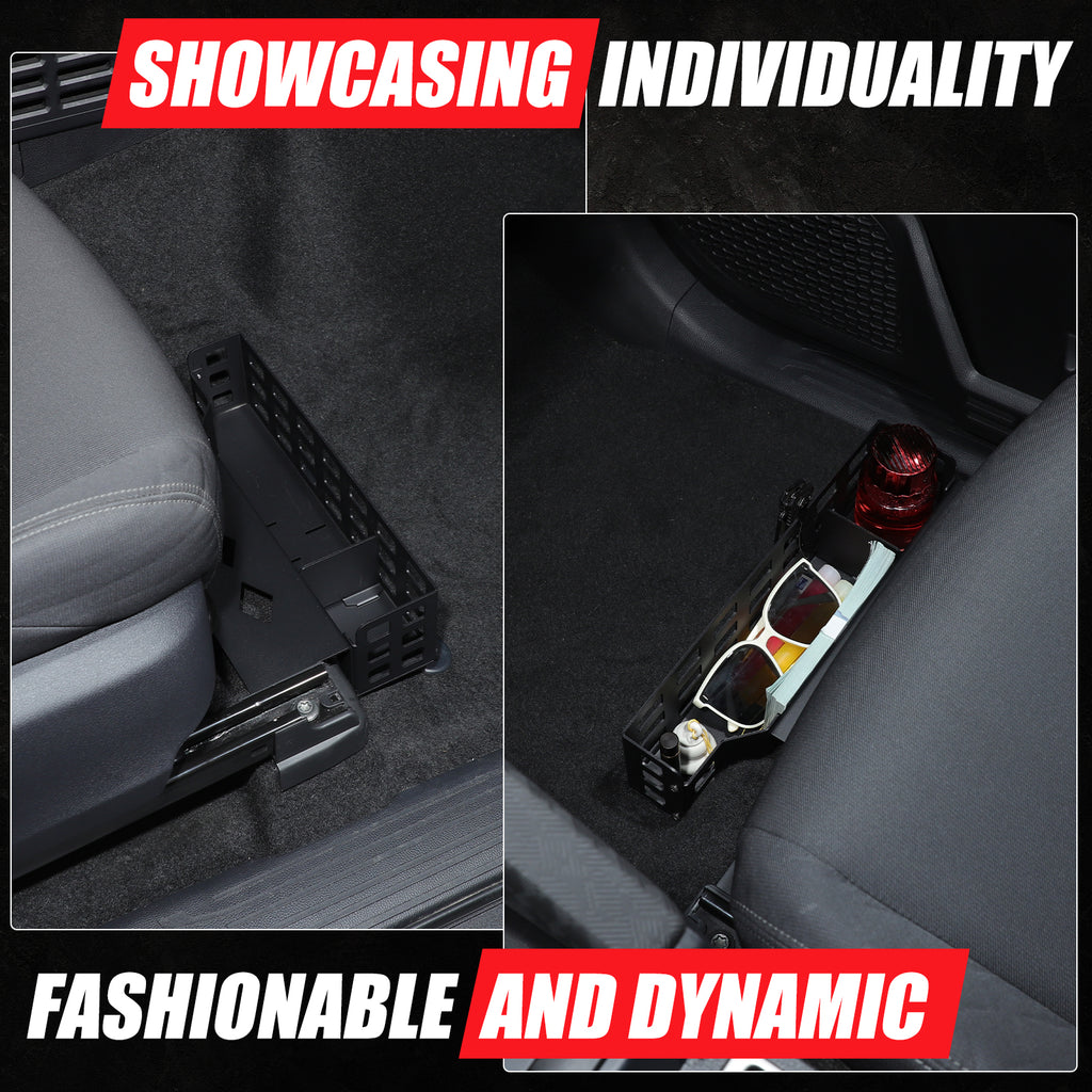 Under Seat Storage Organizer Compatible with Toyota Tacoma 2024 2025 Accessories Black Driver/Passenger Storage Underseat Organizer, 1Pcs