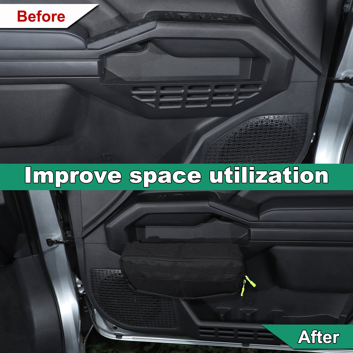 Front Door Storage Pocket Compatible with Toyota Tacoma 2024 2025 2026