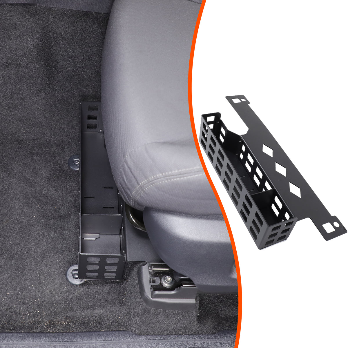 Under Seat Storage Organizer Compatible with Toyota Tacoma 2024 2025 Accessories Black Driver/Passenger Storage Underseat Organizer, 1Pcs