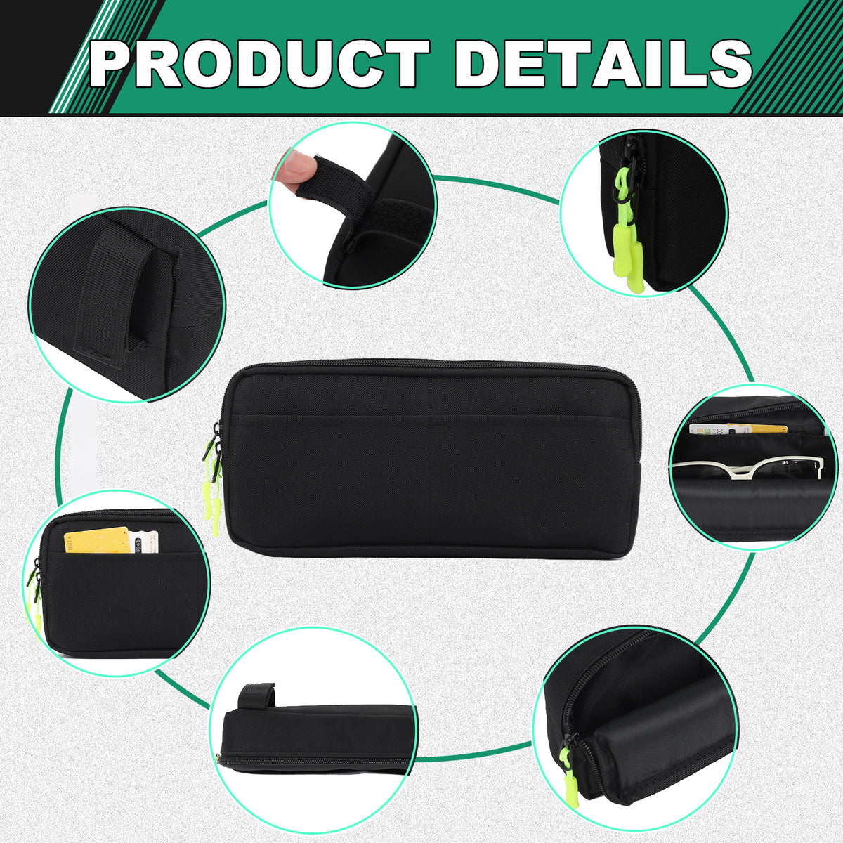 Center Console Side Storage Bag Compatible with Toyota Tacoma 2024 2025 2026