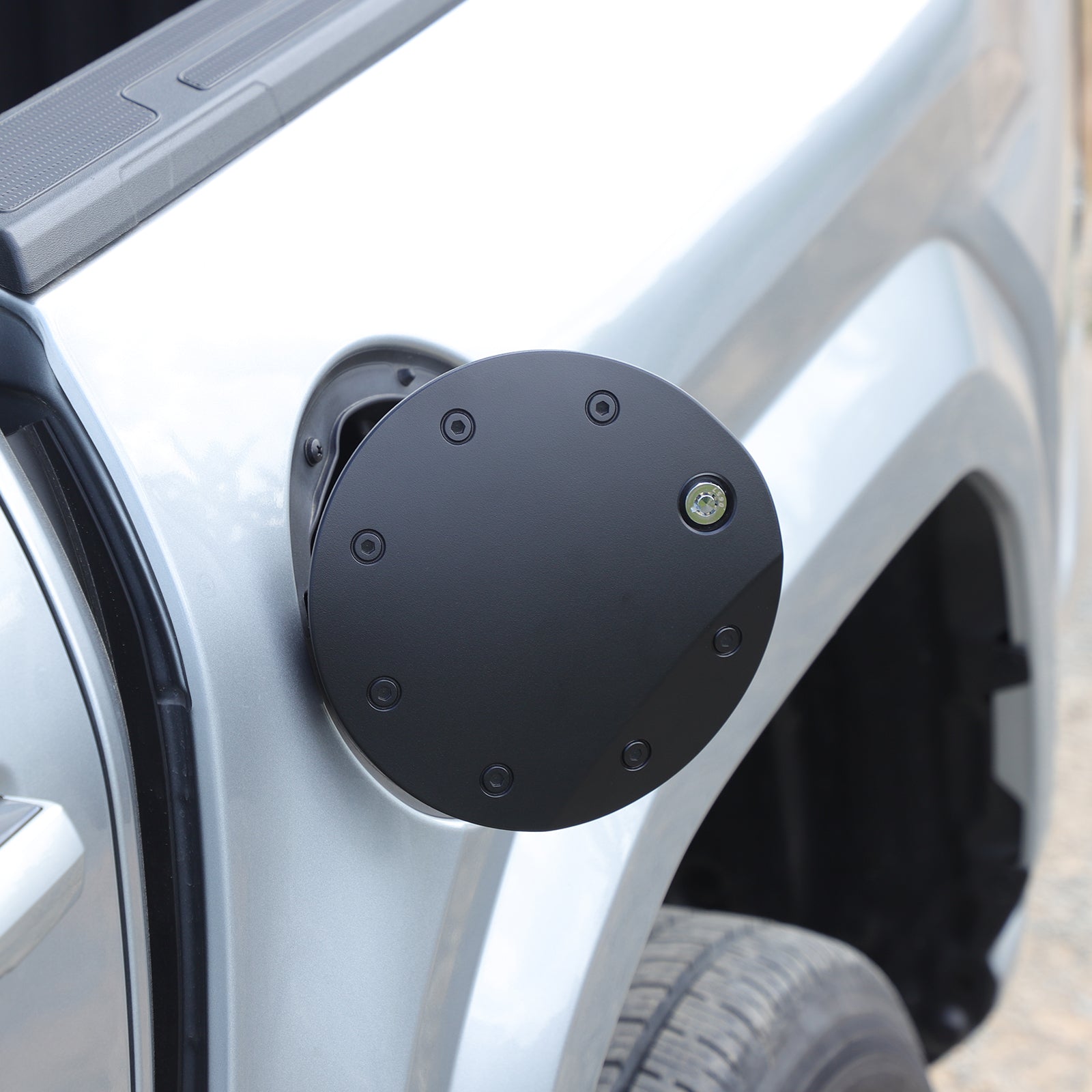 Fuel Filler Door Locking Gas Tank Cap Cover Compatible with 4th Gen Toyota Tacoma 2024 2025 2026, Not Suitable for 6ft Bed