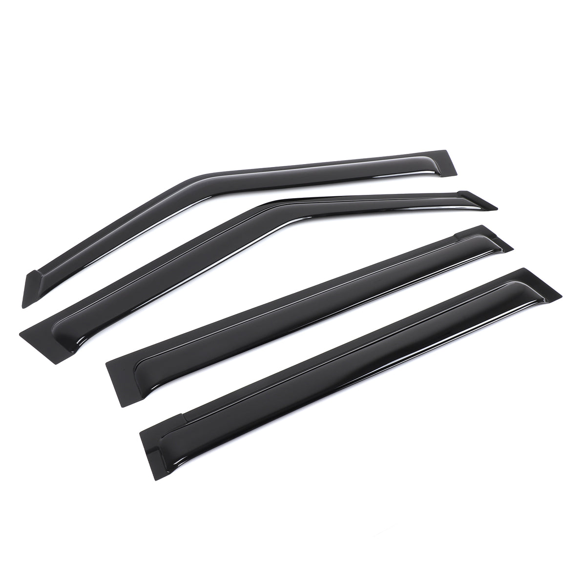 4pcs Original Window Visors Compatible with 2024+ BYD SHARK Extra Durable Tape-on, UV Protection Rain Guard, Dark Smoke, In-Channel Style, Original Vent Wind Deflector