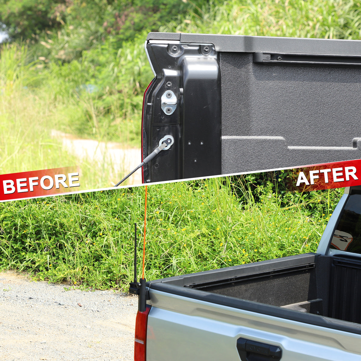 Car Tailgate Antenna Flagpole Bracket Compatible with Toyota Tacoma 2024 2025 2026