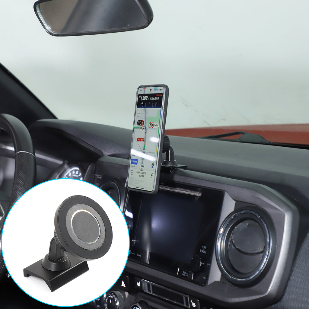 Car Phone Mount Compatible with Toyoa Tacoma 2016-2023 Central Control Navigation Screen Phone Holder Phone Mount with Self-Adhesive Base Accessories