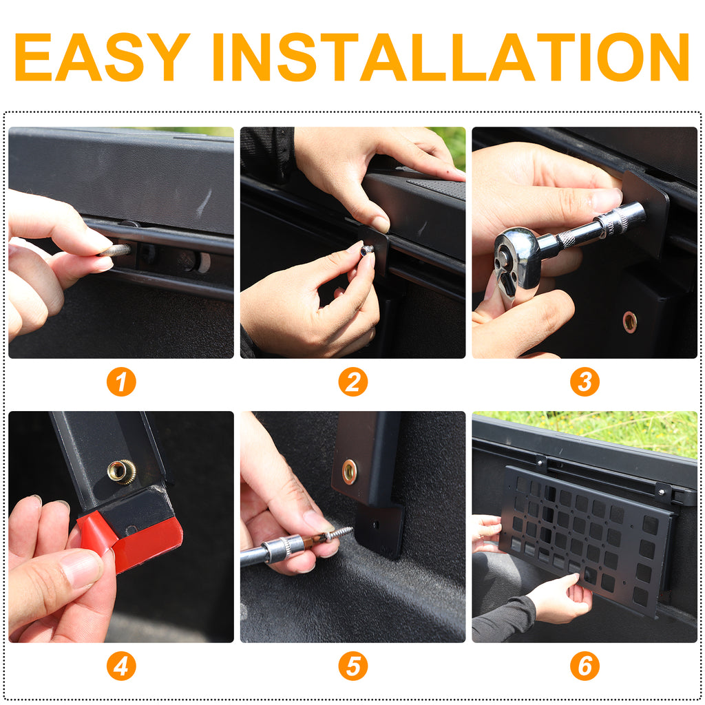Side Molle Panel  Rack System Compatible with Toyota Tacoma 2024-2026 Cargo Storage Organizer Tools Rack