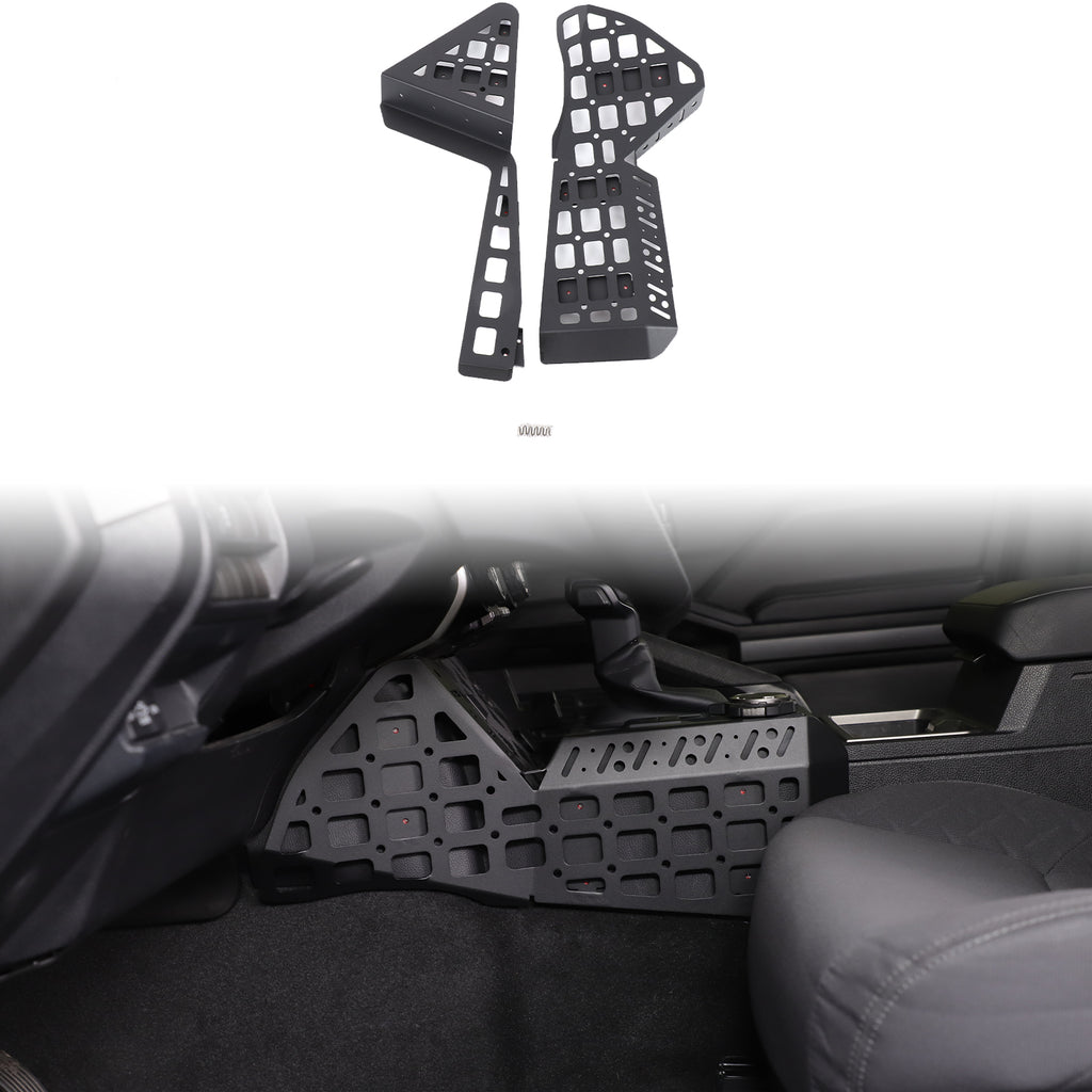 Center Console Side Storage Molle Compatible with Toyota Tacoma 2024 2025 2026 Gear Shifter Side Hanging Organizer Molle, 2Pcs