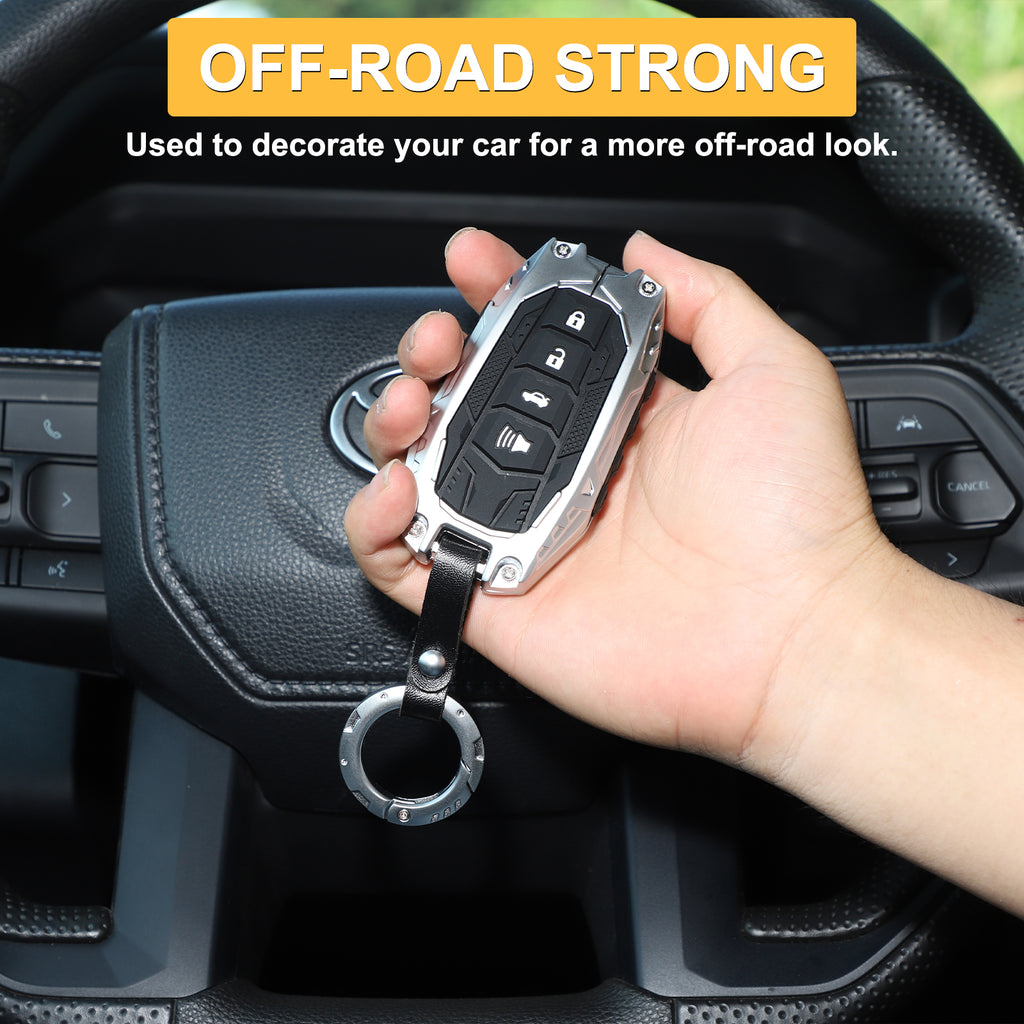 Car Key Fob Case Cover Compatible with Toyota Tundra 2022-2026 & Tacoma 2024 2025 2026 Pickup Full Protection Keyfob Trim Cover Auto Smart Remote Key Protector Shell Accessories